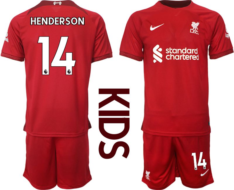 Youth 2022-2023 Club Liverpool home red 14 Soccer Jersey